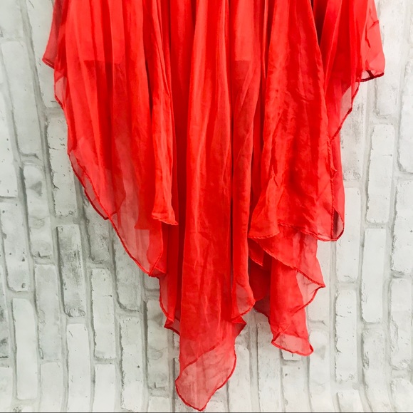 Casting Orange Strapless High Low Dress - Picture 9 of 10